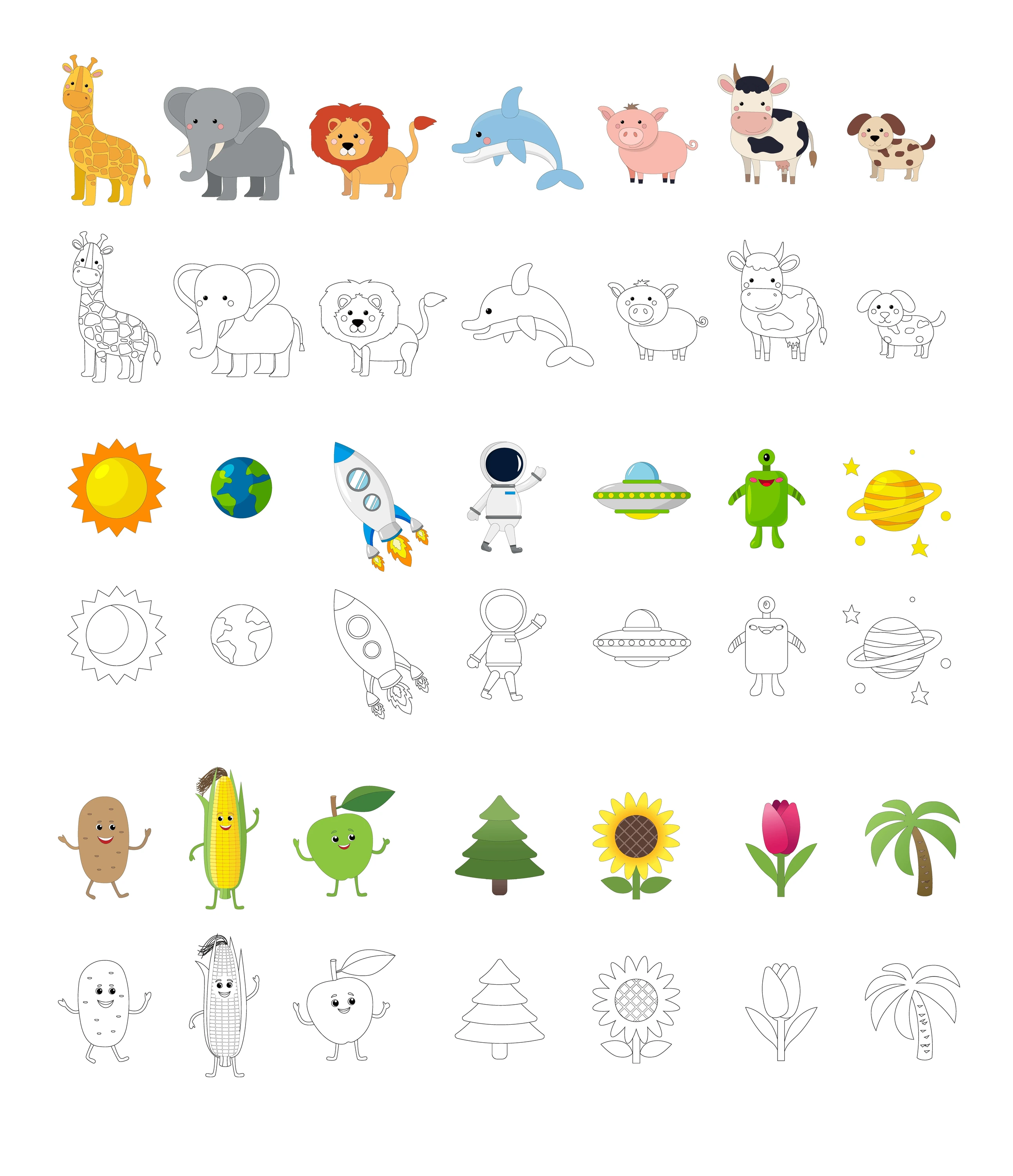 Story-Board Themenkarten; Tiere, Weltall, Natur