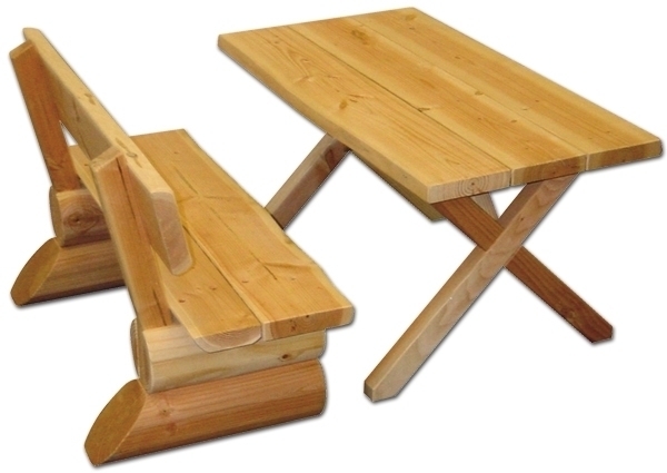 Erwachsenen-Bank mit Lehne Rustica