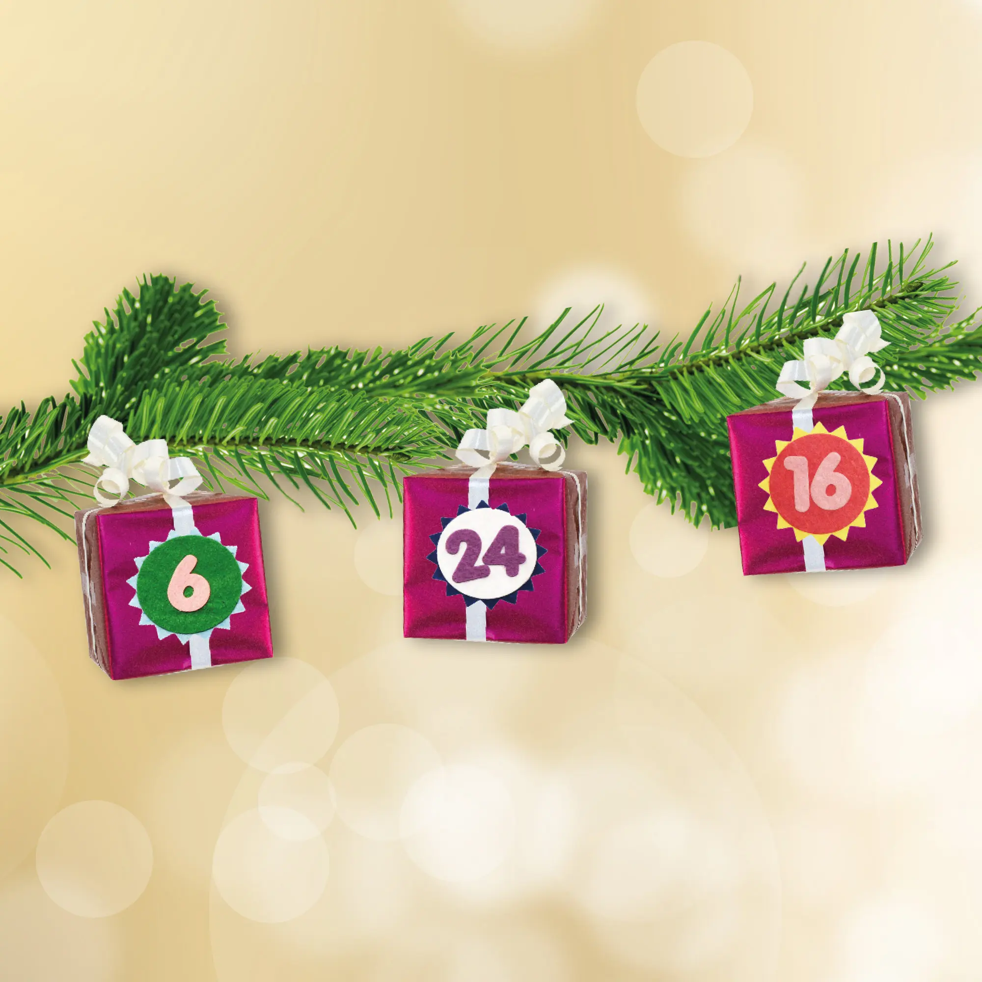Adventskalenderzahlen selbstklebend