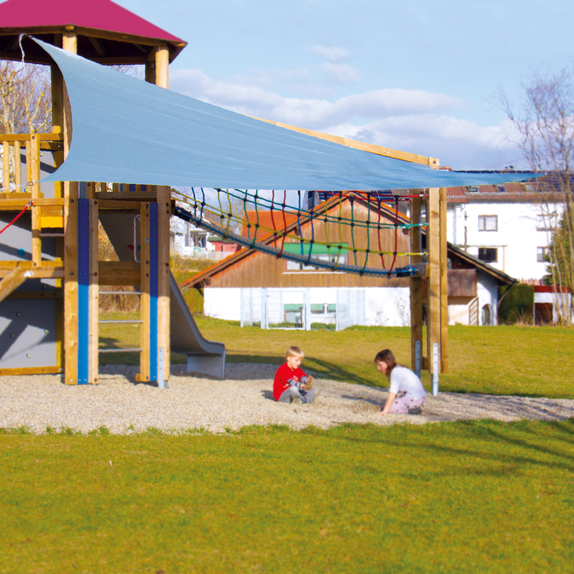 Sonnensegel 5 x 5 x 5 m dreieckig Grau