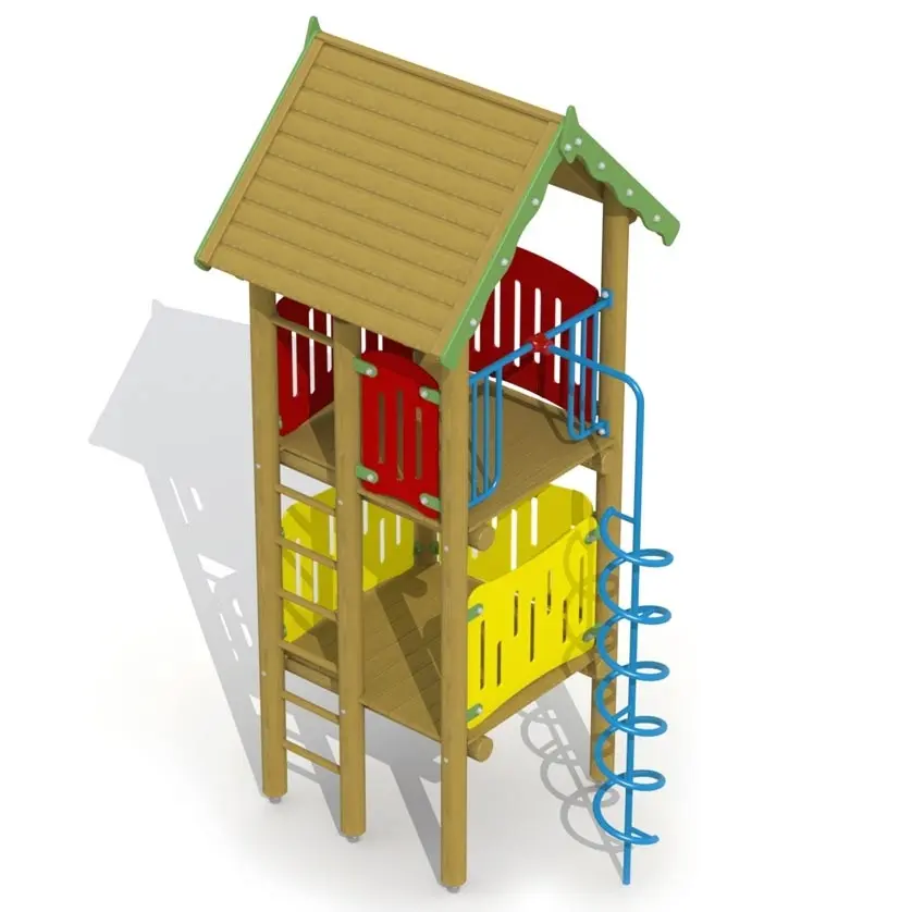 Spiralrutschstange kurz - Anbau an die Berghütte