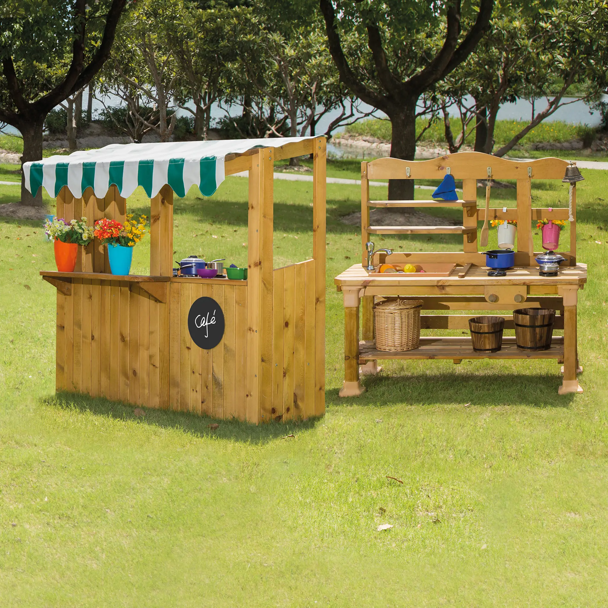 Outdoor-Snack Bar + Outdoor Spielküche mit Pumpe