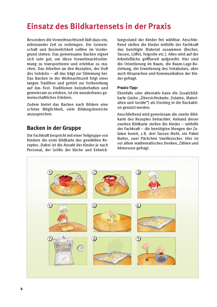 Weihnachtsbäckerei: Backen nach Bildern. Kamishibai Bildkartenset