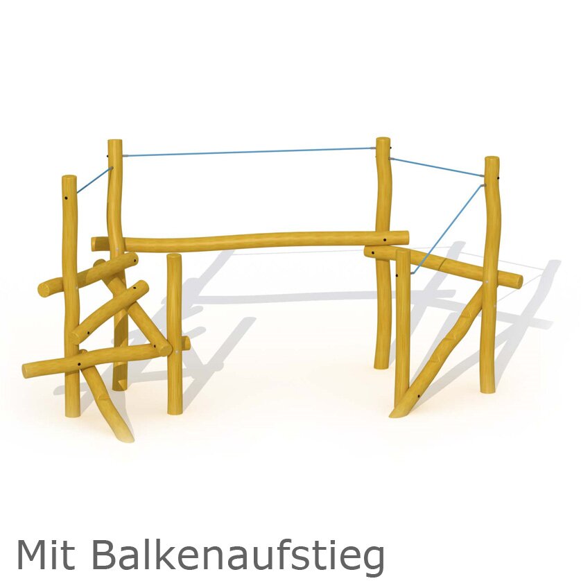 Robinie Laufbrückenparcours mit Balkenaufstieg