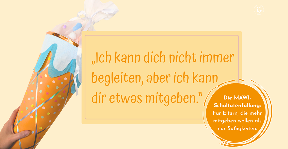 Die Mawi-Schultütenfüllung: für Eltern, die mehr mitgeben wollen als nur Süßes.