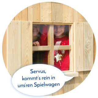 Kinderspielhaus Bauwagen