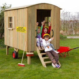 Kinderspielhaus Bauwagen