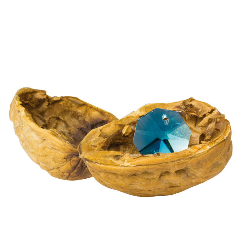 Überraschungsnuss mit Kristall, Geschichte und Organzabeutel