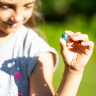 Überraschungsnuss mit Kristall, Geschichte und Organzabeutel