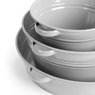 Große Metallwannen 3er-Set