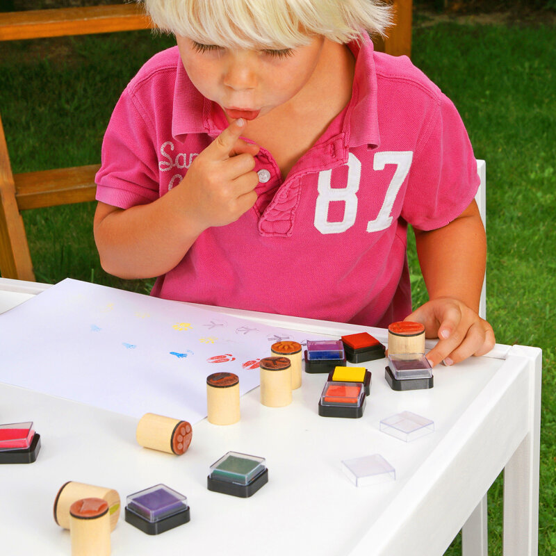 Holz-Tierspurenstempel Set