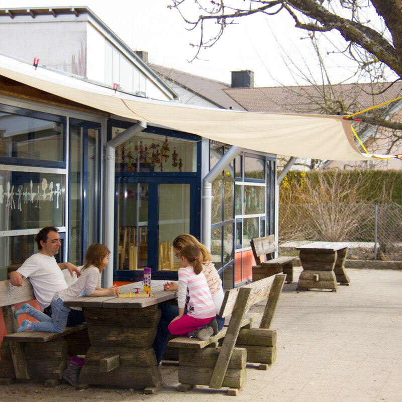 Sonnensegel cremeweiß wasserabweisend