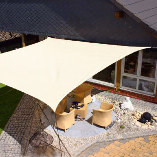 Sonnensegel cremeweiß wasserabweisend