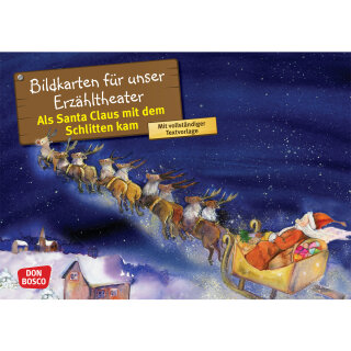 Kamishibai Karten Als Santa Claus mit dem Schlitten kam