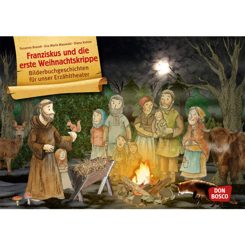 Kamishibai Karten Franziskus und die erste Weihnachtskrippe