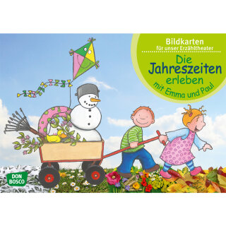 Die Jahreszeiten erleben mit Emma und Paul. Kamishibai Bildkartenset.