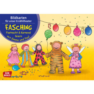 Fasching, Fastnacht & Karneval mit Emma und Paul. Kamishibai Bildkartenset.