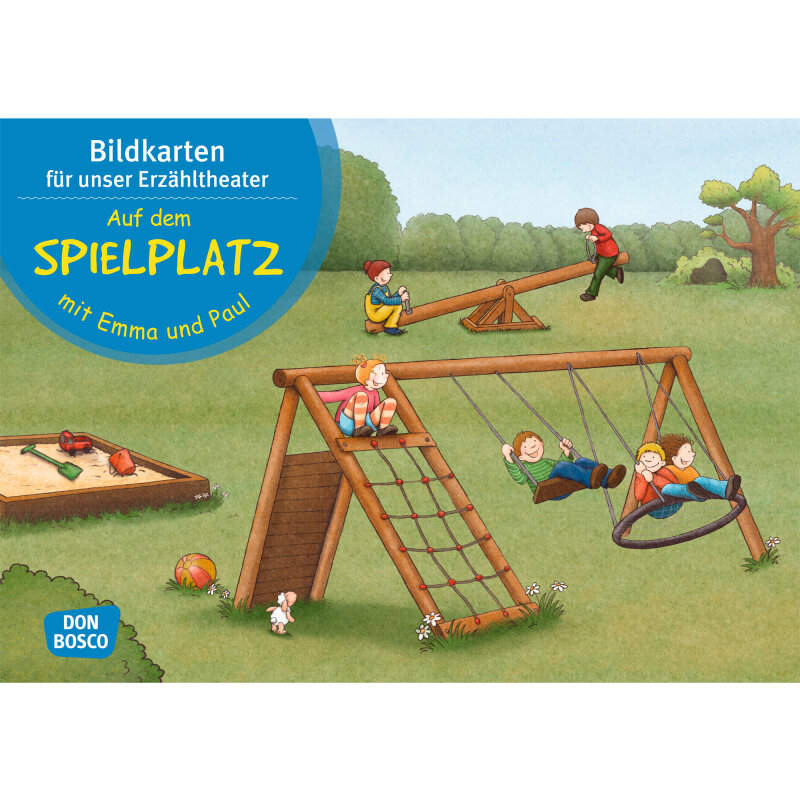 Kamishibai Karten Auf dem Spielplatz mit Emma und Paul