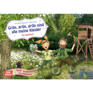 Kamishibai Karten Grün, grün, grün sind alle meine Kleider