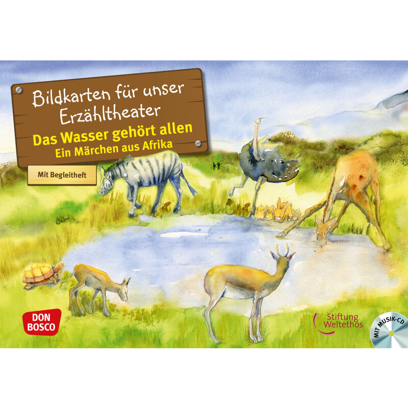 Kamishibai Karten Das Wasser gehört allen. Ein Märchen aus Afrika, m. Audio-CD.