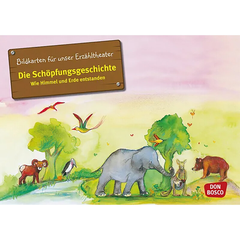 Kamishibai Karten Die Schöpfungsgeschichte. Wie Himmel und Erde entstanden