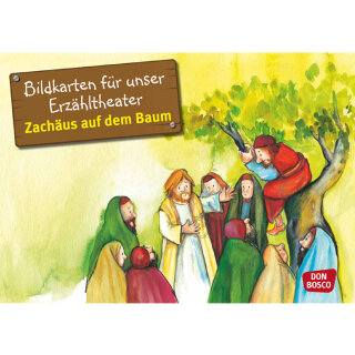 Zachäus auf dem Baum. Kamishibai Bildkartenset