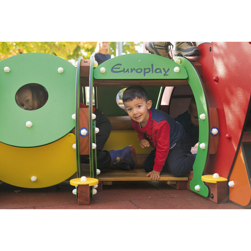 Spielgerät für Kleinkinder Apfel, Raupe und Spielpanele