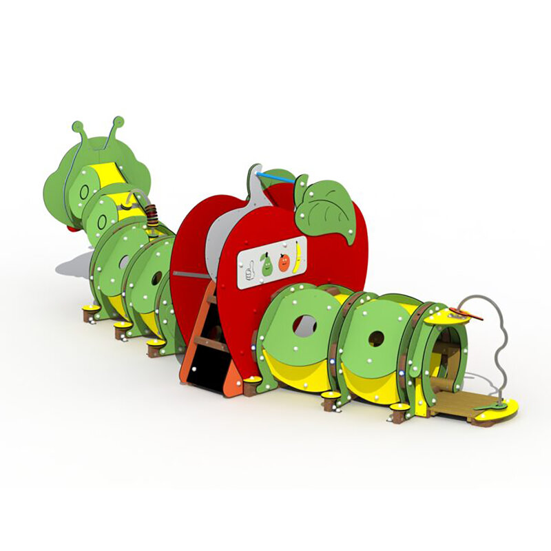 Spielgerät für Kleinkinder Apfel, Raupe und Spielpanele