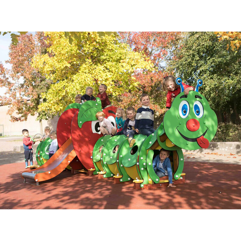 Spielgerät für Kleinkinder Apfel, Raupe und Spielpanele