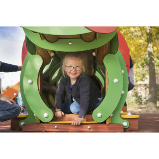 Spielgerät für Kleinkinder Apfel, Raupe und Spielpanele