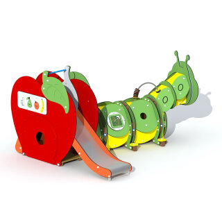 Spielgerät für Kleinkinder Apfel, Raupe und Spielpanele
