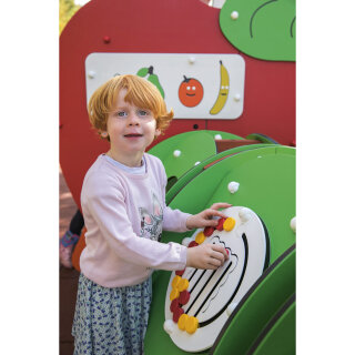 Spielgerät für Kleinkinder Apfel, Raupe und Spielpanele