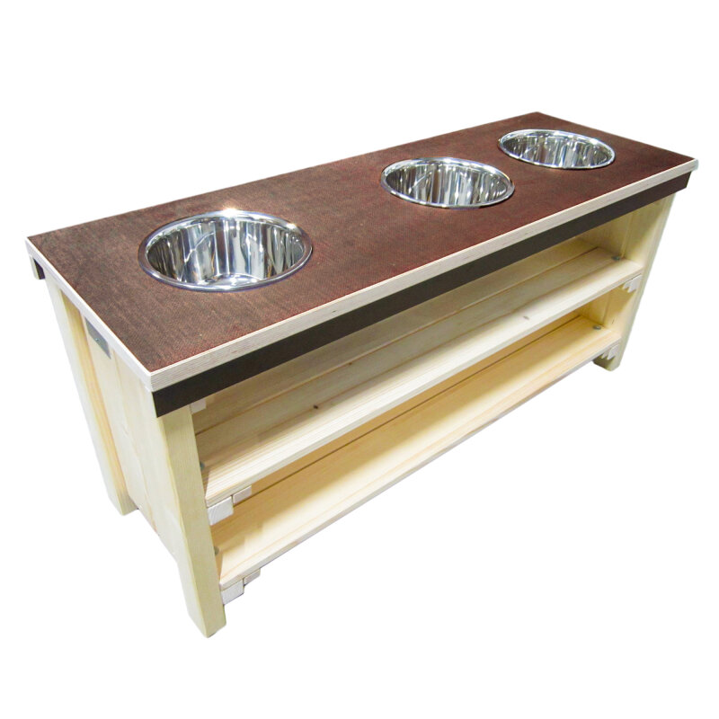 Matschtisch mit Edelstahlschüsseln "Flow"