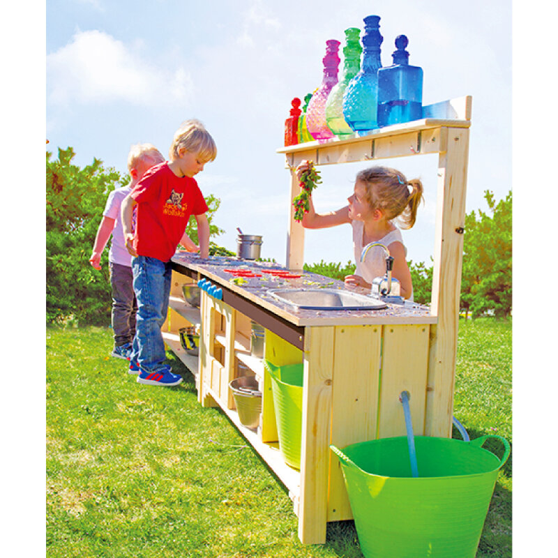 Matschküche massiv mit Pumpe "Flow"