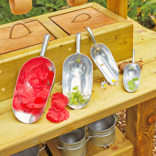 Metall Mehlschaufeln 4 tlg.