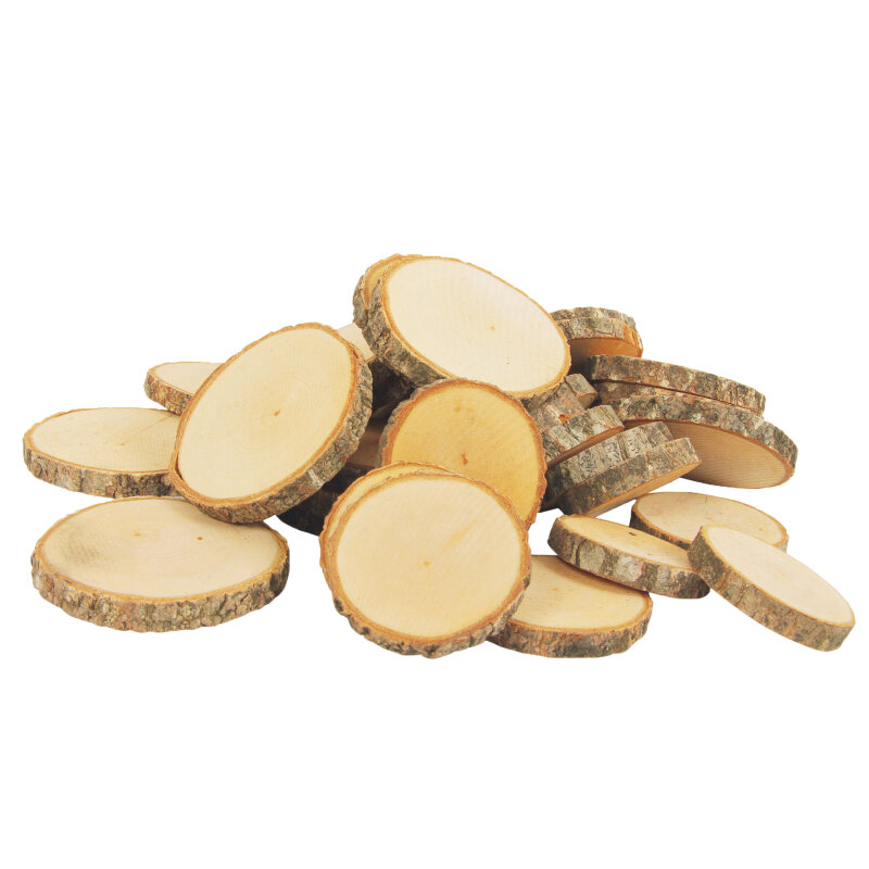 Naturholzscheiben rund 1 kg