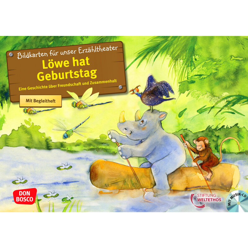 Kamishibai Karten Löwe hat Geburtstag