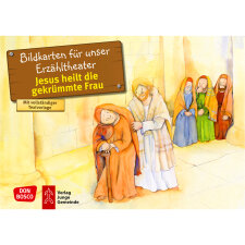 Kamishibai Karten Jesus heilt die gekrümmte Frau