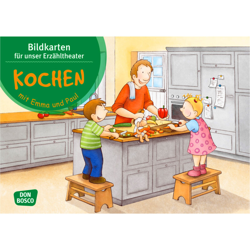 Kamishibai Karten Kochen mit Emma und Paul