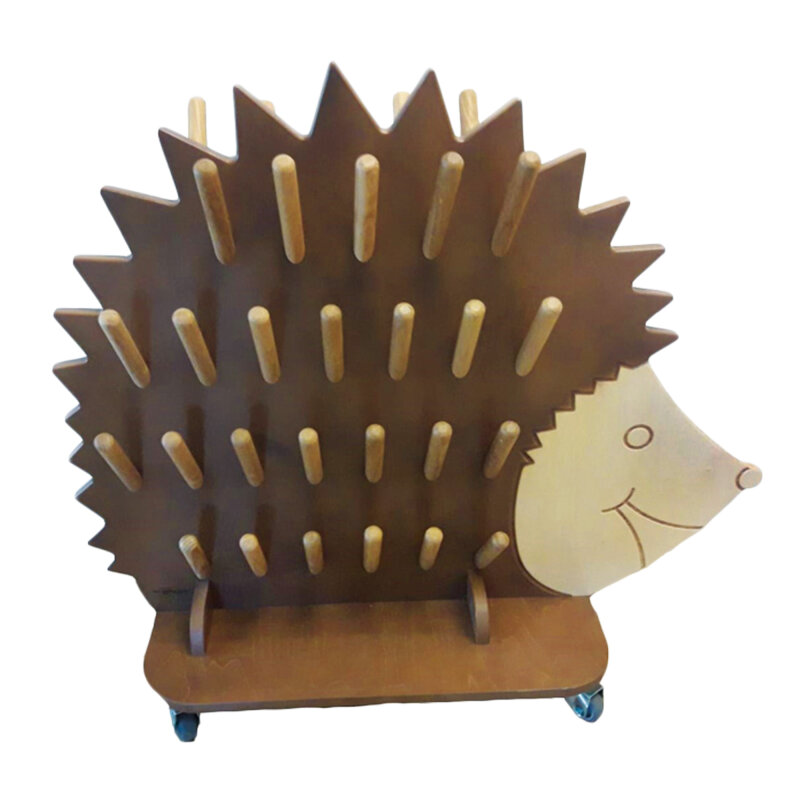Stiefel-Igel aus Holz Kastanienbraun
