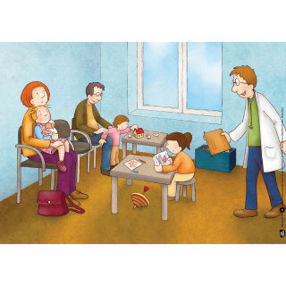 Kamishibai Karten Gesund werden mit Emma und Paul.