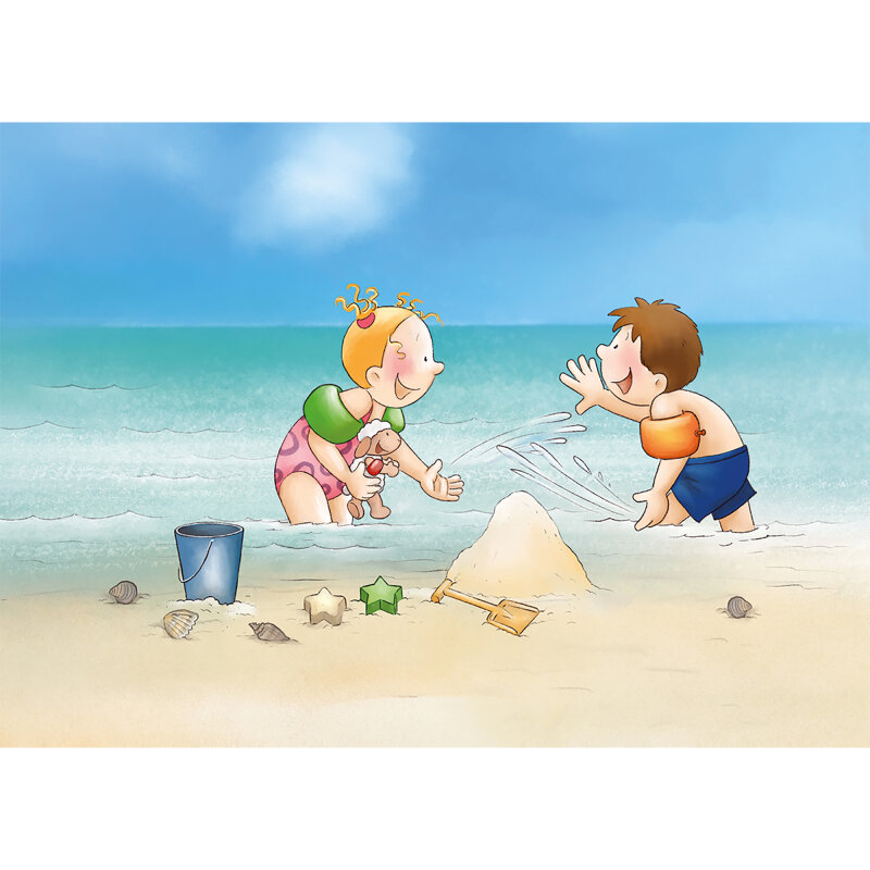 Kamishibai Karten Wasserspaß mit Emma und Paul