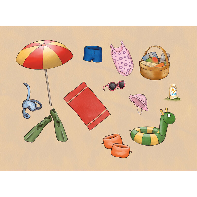 Wasserspaß mit Emma und Paul. Kamishibai Bildkartenset