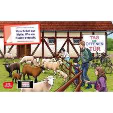 Vom Schaf zur Wolle. Wie ein Faden entsteht. Kamishibai...