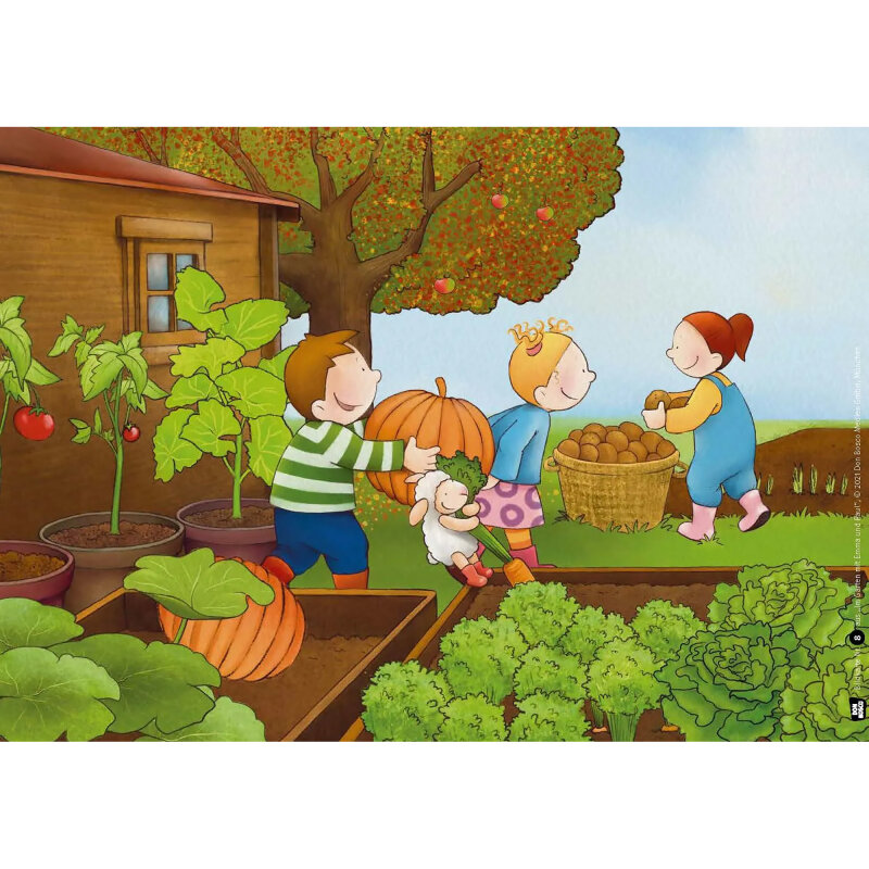 Im Garten mit Emma und Paul. Kamishibai Bildkartenset