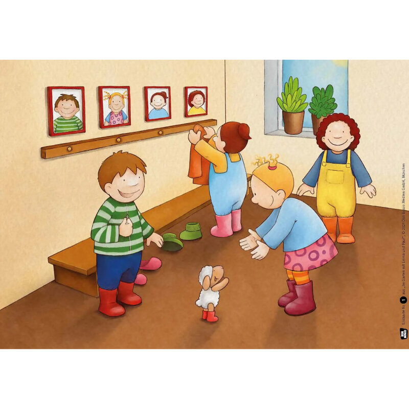 Kamishibai Karten Im Garten mit Emma und Paul