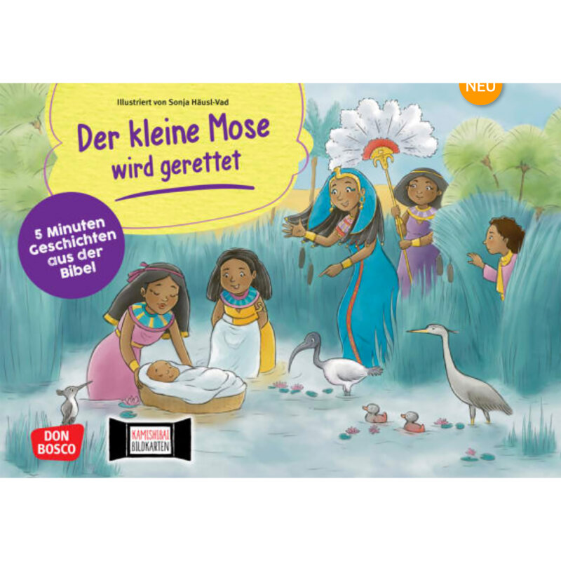 Kamishibai Karten Der kleine Mose wird gerettet