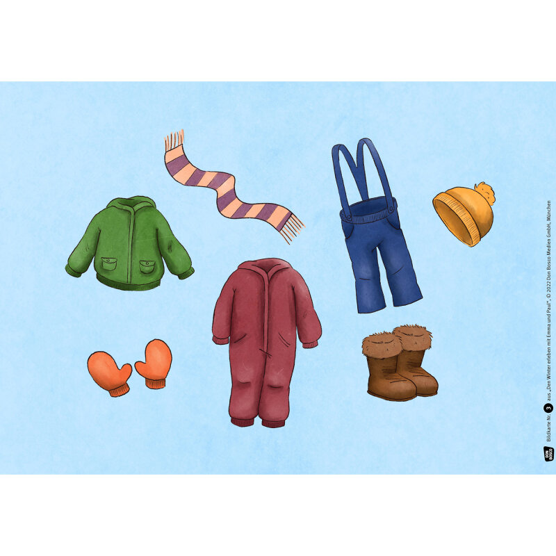 Kamishibai Karten Den Winter erleben mit Emma und Paul