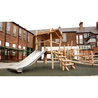 Edelstahlrutsche für Podest und Hang Breite 100 cm