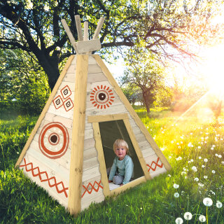 Holztipi kleiner Bison viereckig